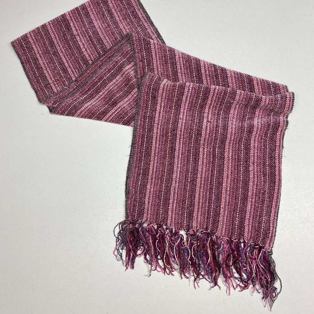 JNY PNK/GRY Velour Scarf, *P1058